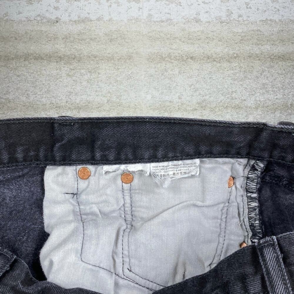 Vintage Y2K Levis Jeans 501 38x28 Regular Straight Leg Fit Black Wash Button Fly - Picture 4 of 4